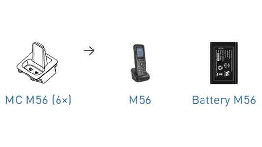 Téléphone sans fil pack x6 bases de charge pour MC10