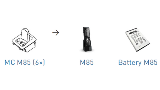 PACK x6 BASES DE CHARGE POUR MC10 POUR MODELES M85