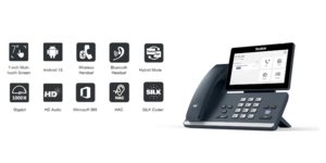 POSTE IP ANDROID CERTIFIE TEAMS ECRAN COULEUR TACTILE 7' + COMBINE BLUETOOTH BTH58 – vue 3