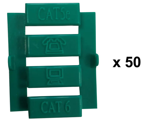 Connecteur électronique lot de 50 inserts verts / NGC155X