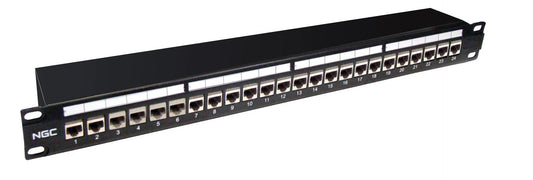 Panneau de brassage réseau miroir 1U Cat6 avec 24 adap