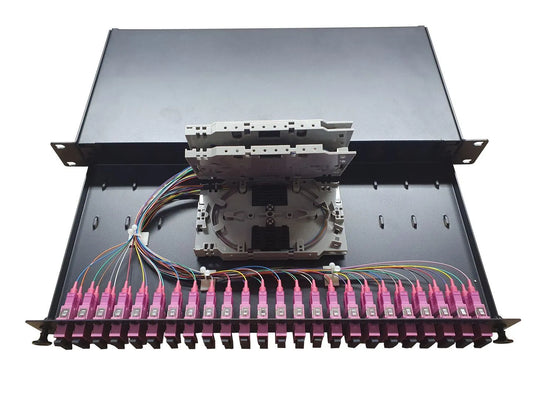 TIROIR 48FO- 24 SC DUPLEX 50/125 OM4 PRE-CÂBLE, PRET A FUSIONNER