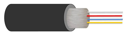 CÂBLE 4 FO MULTIMODE INT/EXT 500M 50/125 OM3 DCA Structure serree 900um noire LSZH, anti rongeurs
