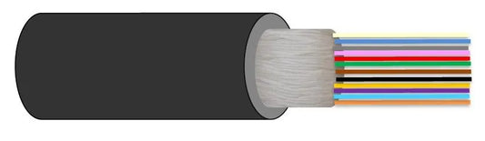 CÂBLE 12 FO MULTIMODE INT/EXT 500M 50/125 OM3 DCA Structure serree 900um noire LSZH, anti rongeurs