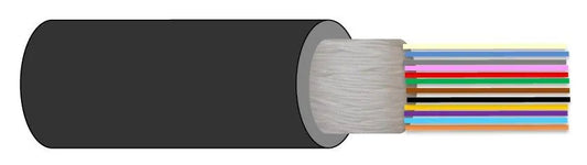 CÂBLE 12 FO MULTIMODE INT/EXT 500M 50/125 OM4 DCA Structure serree 900um noire LSZH, anti rongeurs
