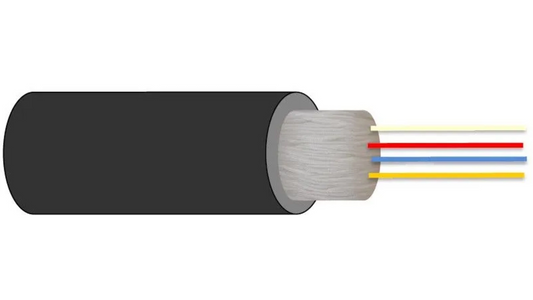 CÂBLE 4 FO MULTIMODE INT/EXT 1000M 50/125 OM4 DCA Structure serree 900um noire LSZH, anti rongeurs