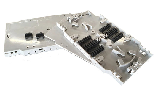 Composant fibre optique 2 supports empilable avec capot de protection