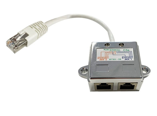 Connecteur électronique dedoubleur eth 10BT RJ45Mx2RJ45F
