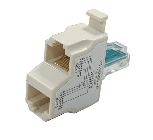 Connecteur électronique te RJ45 m/f/f CAT5 utp ethernet