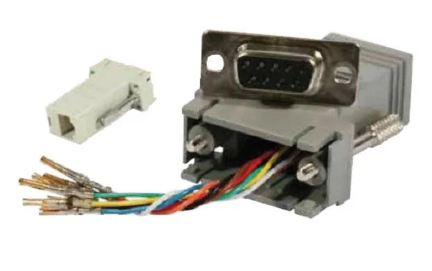 ADAPTATEUR DB09 FEMELLE RJ45 FEMELL E NON BLINDE - A CABLER SOI MÊME