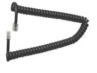 Accessoire téléphonique cordon spirale noir combine tel – vue 2
