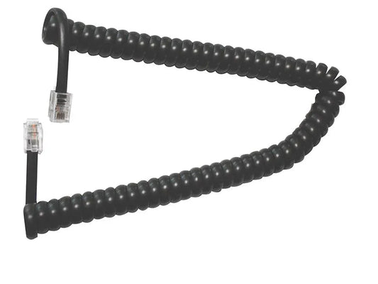 Accessoire téléphonique cordon spirale noir combine tel