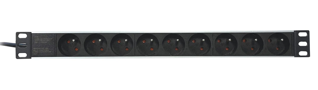 Bloc de distribution électrique PDU bandeau alim 19' 9P câble 1,8M