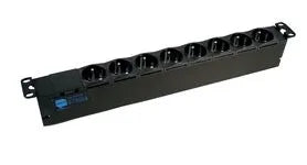 Bloc de distribution électrique PDU bandeau alu 8 prises secteur 19'' – vue 2