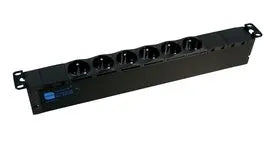 Bloc de distribution électrique PDU bandeau alu 6 prises secteur 19'' – vue 2