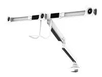 SUPPORT BUREAU 3 ECRANS BLANC 18KG MAX VESA maximum : 100x100mm / VESA minimum : 75x75mm – vue 2