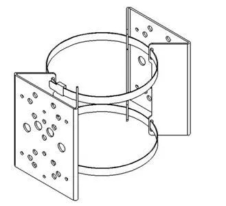 Projecteur de sécurité support poteau 2 raymax ou raylux