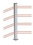 COLONNE IR SOL 1,5m 4 ÉMET/RECEP 2DIR PORTEE 60m EMPL POUR EMETEUR RADIO / PILES INCLUSES – vue 2