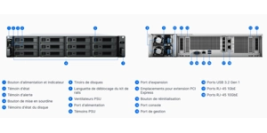 Solution de stockage réseau NAS serveur NAS 2U 12 baies 32Go RAM – vue 3