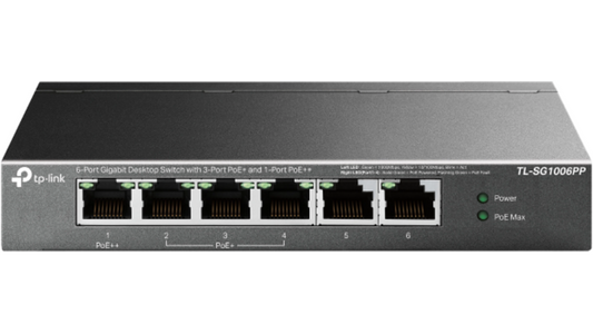 SWITCH BUREAU 6 PORTS GIGABIT 3 POE+ / 1 POE++