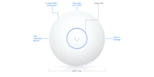 Point d'accès Wi-Fi unifi 7 long range ap 2.5GbE PoE – vue 3