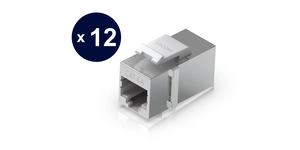 Connecteur électronique pack de 12 coupleurs keystone CAT6A – vue 2