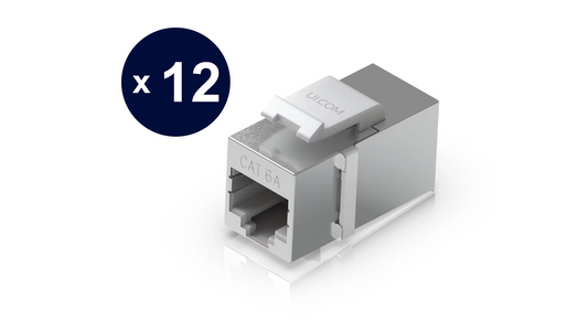 Connecteur électronique pack de 12 coupleurs keystone CAT6A