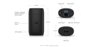Écran informatique display cast POE HDMI usb-c alim – vue 3
