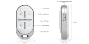 Équipement d'alarme télécommande keyfob ubifi – vue 3