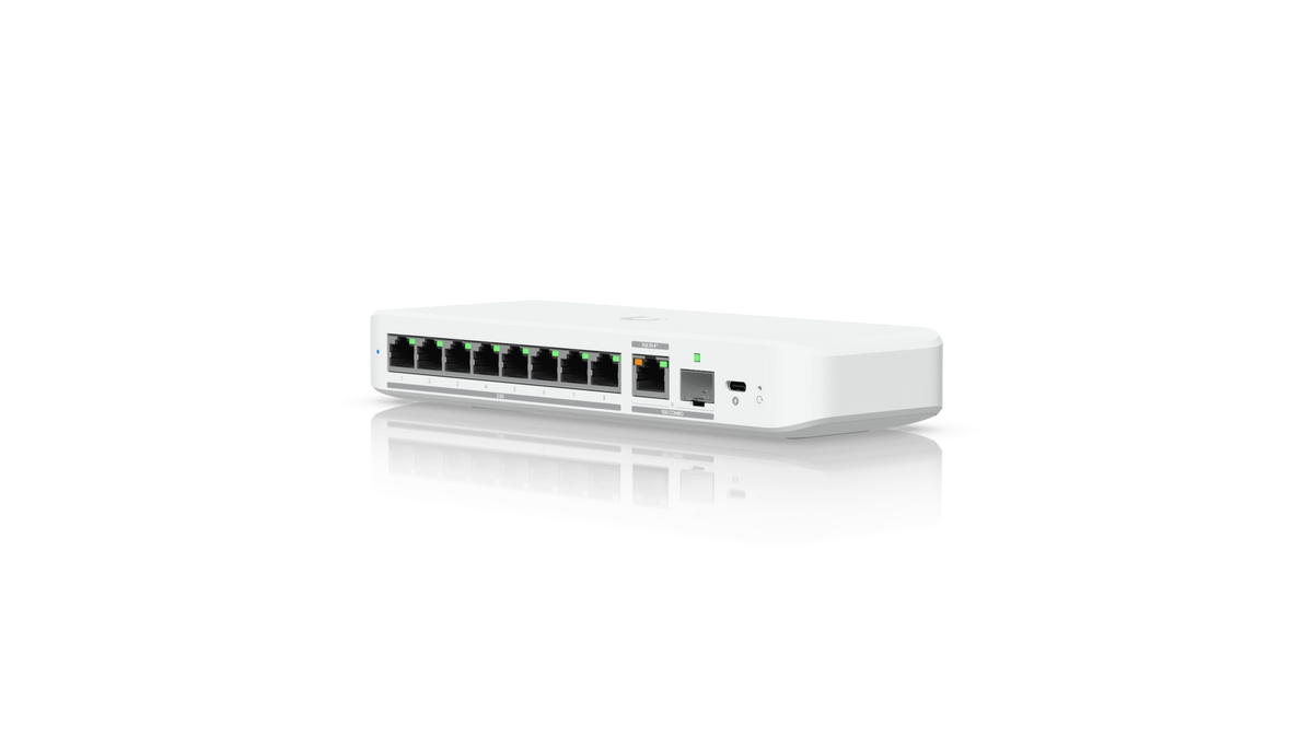UNIFI SWITCH COMPTACT 8 PORTS 2.5G Alimente en USB-C ou adaptateur PoE+
