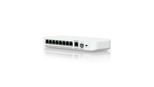 UNIFI SWITCH COMPTACT 8 PORTS 2.5G Alimente en USB-C ou adaptateur PoE+