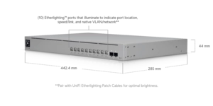 UNIFI 10PORT L3 POE+++ 10x10GbE 2x10G SFP+ 400W / ETHERLIGHTING / 1U – vue 5