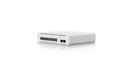 UNIFI 8PORT L3 POE++ 8x10GbE 2x10G SFP+ 155W / ETHERLIGHTING / BUREAU/MURAL
