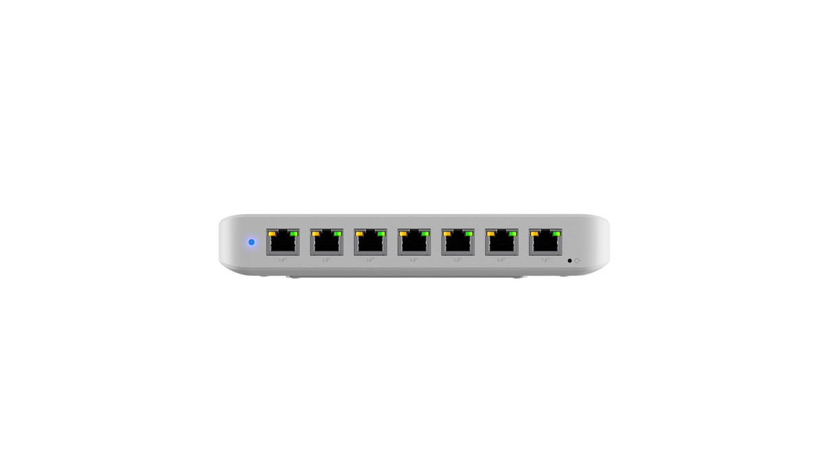 SWITCH UNIFI 7 PORTS GbE PoE 52W Alimente par alimentation 60W fournie
