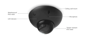 CAMÉRA G6 DOME 4K POE IP66/IK10 IR 30M MICRO NOIRE OBJ FIXE – vue 4