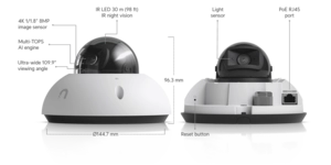CAMÉRA G6 DOME 4K POE IP66/IK10 IR 30M MICRO NOIRE OBJ FIXE – vue 11