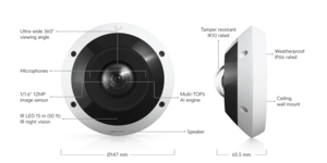 CAMÉRA G6 PANORAMIQUE 12MP POE IP66 Noire – vue 12