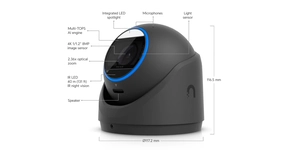 CAMÉRA TURRET G6 4K POE+ IR40M IP66 NOIRE UVC-G6-Pro-Turret-B – vue 3