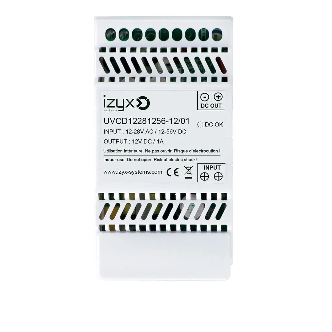 Bloc d'alimentation conv U raildin/out 12V DC 2A