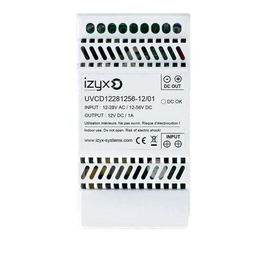 Bloc d'alimentation conv U raildin/out 12V DC 2A
