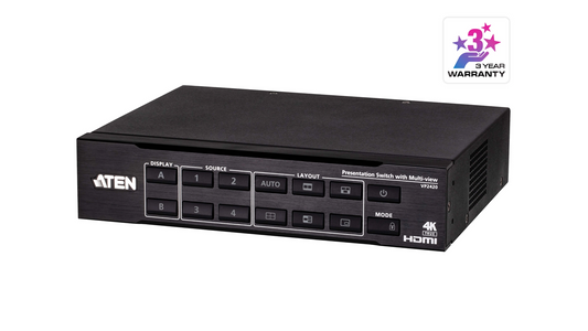 Commutateur KVM multidiffusion en quadruple affichage 4K HDMI