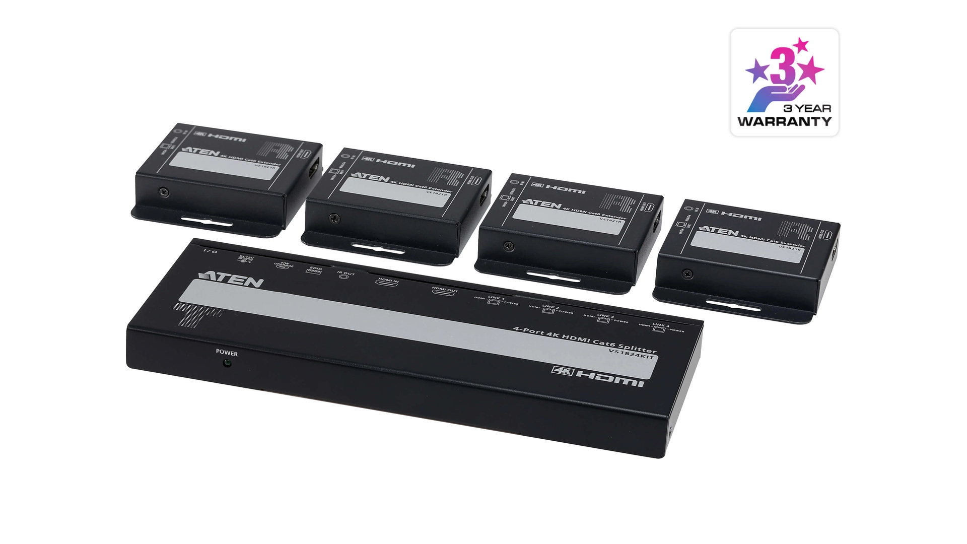 Commutateur KVM Repartiteur Cat 6 HDMI 4K a 4 ports