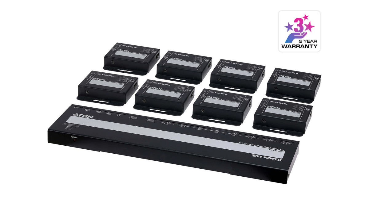 Commutateur KVM Repartiteur Cat 6 HDMI 4K a 8 ports