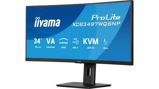 ECRAN 34' DALLE VA INCURVE 0,4ms 350cd/m2 3440x1440 / DOCKING USB-C INTEGRE 1xDP 2xHDMI – XCB3497WQSNP-B1