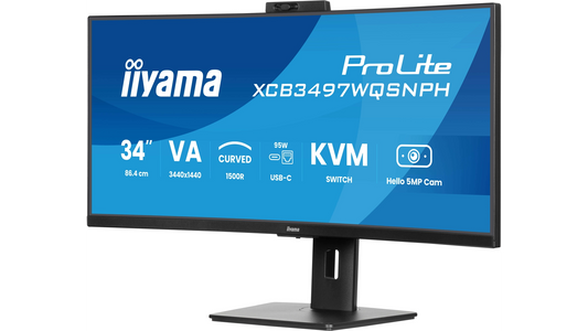 ECRAN 34' DALLE VA INCURVE 0,4ms 350cd/m2 3440x1440 / DOCKING USB-C INTEGRE 1xDP 2xHDMI – XCB3497WQSNPH-B1