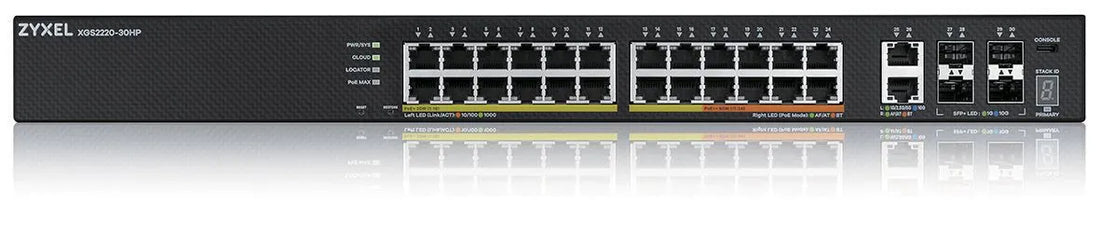 24 PORTS RJ45 4 PORTS 10 GBPS SFP+ 2x10mG RJ45 1 AN NEBULAFLEX PRO INCLUS POE 400W