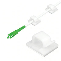 Lot de 20 clips adhésifs – Organisation de câbles (idéal fibre 0.9 – 3 mm, voiture/maison/bureau)
