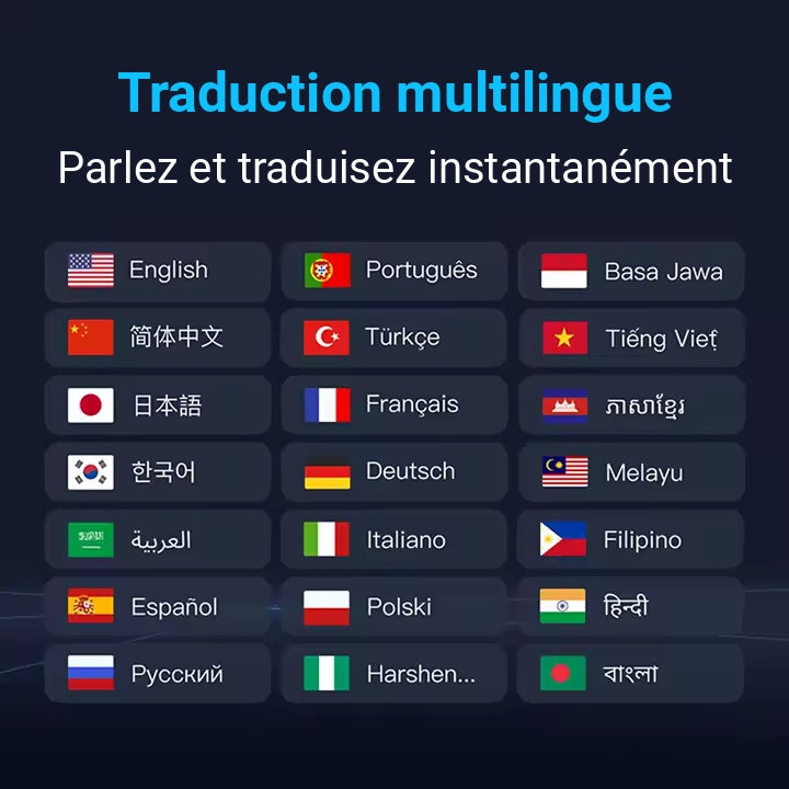 Langues supportées par le T10